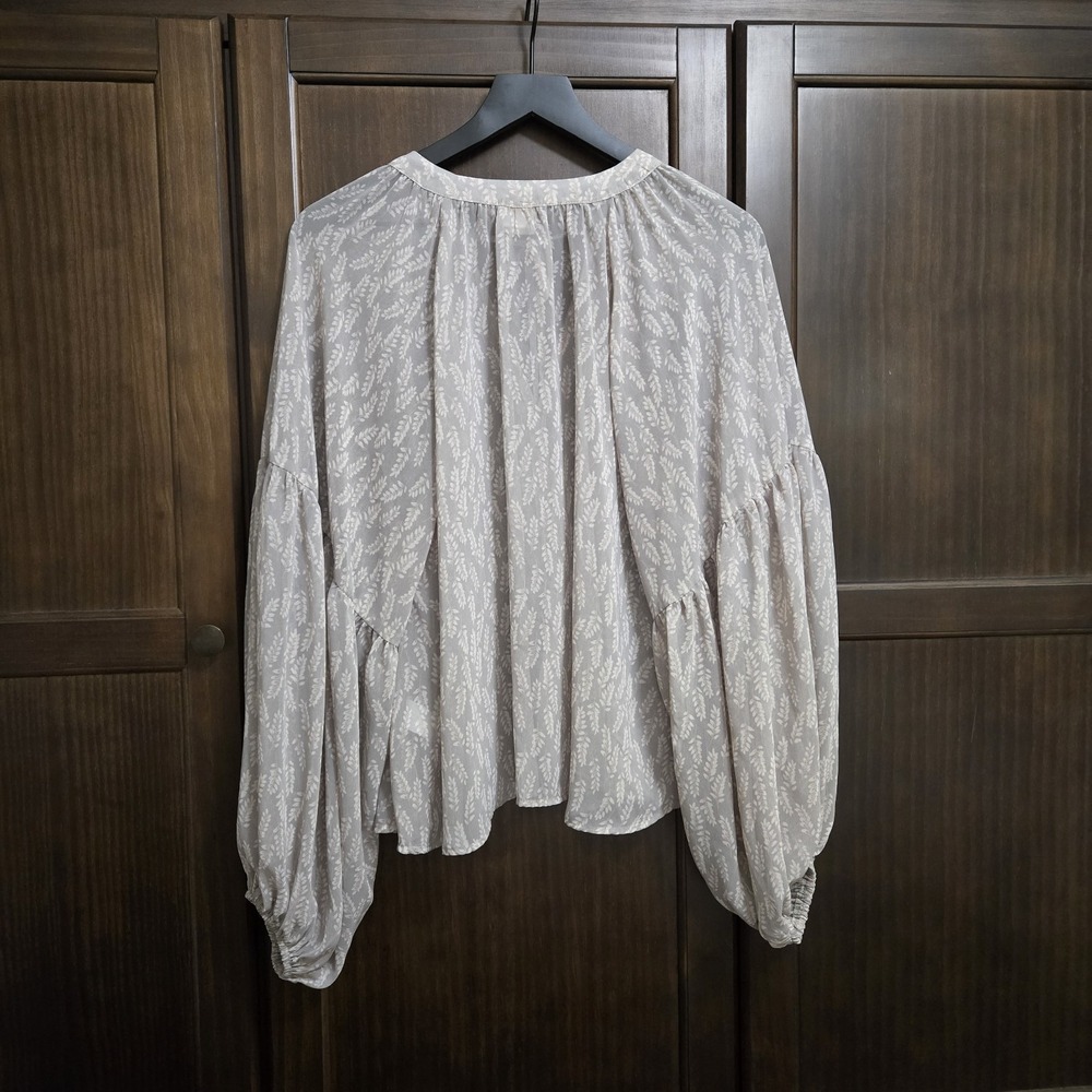 By Together + Collection‎ Womens Medium Blouse Boho Oversized Wheat Fairy Flowy - Picture 8 of 16